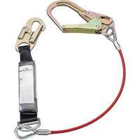 SA-5502-4 Shock Absorbing Lanyard, 4', Rebar Hook Center, Snap Hook Leg Ends, Polyester St. Lawrence Industrial & Safety Supply
