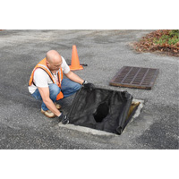 Square Ultra-Drain Guard&reg; Catch Basin Insert with Overflow Port, Oil & Sediment, 16" - 28" L x 20" - 36" W St. Lawrence Industrial & Safety Supply
