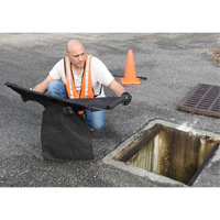 Square Ultra-Drain Guard&reg; Catch Basin Insert with Overflow Port, Oil & Sediment, 16" - 28" L x 20" - 36" W St. Lawrence Industrial & Safety Supply