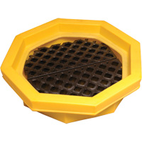 Ultra-Drum Tray&reg; with Grating, 32" L x 32" W x 8.1" H, 21.1 US gal. Spill Capacity St. Lawrence Industrial & Safety Supply