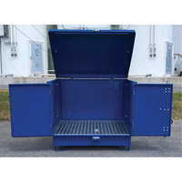Palette de d&eacute;versement en acier avec couvercle rigide S-4 Ultra, 61" lo x 54,4" la x 52" h, Capacit&eacute; de charge 4700 lb St. Lawrence Industrial & Safety Supply