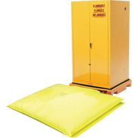 Single Drum Ultra-Safety Cabinet Bladder System&reg;, 37.8" L x 37.8" W x 6.3" H, 1500 lbs. Load Capacity St. Lawrence Industrial & Safety Supply