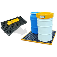 4-Drum Flexible Ultra-Spill Deck&reg; Bladder System, 110 US gal. Spill Capacity, 51" x 48" x 5" St. Lawrence Industrial & Safety Supply