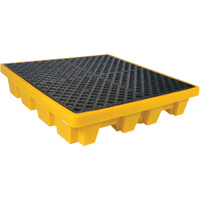 Ultra-Spill Pallet emboitable, 4 barils, Capacit&eacute; de d&eacute;versement 66 gal. US, 51" x 51" x 10" St. Lawrence Industrial & Safety Supply
