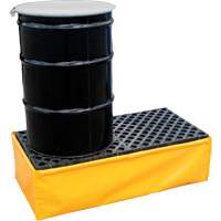 Ultra-Spill Pallet flexible, 2 barils, Capacit&eacute; de d&eacute;versement 66 gal. US, 48" x 24" x 14" St. Lawrence Industrial & Safety Supply