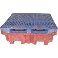 Ultra-Spill King palette de d&eacute;versement &agrave; pont plat, 4 barils, Capacit&eacute; de d&eacute;versement 85 gal. US, 51" x 51" x 17,5" St. Lawrence Industrial & Safety Supply