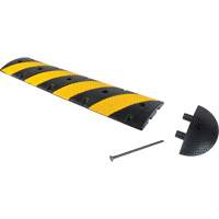 Speed Bump Kit, Rubber, 4' L x 11" W x 2" H St. Lawrence Industrial & Safety Supply