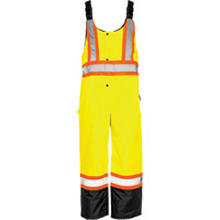 TO1 Winter Traffic Overalls, Polyester, Small, Black/High Visibility Lime-Yellow St. Lawrence Industrial & Safety Supply