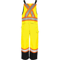 TO1 Winter Traffic Overalls, Polyester, Small, Black/High Visibility Lime-Yellow St. Lawrence Industrial & Safety Supply