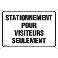 "Stationnement pour visiteurs" Sign, 14" x 20", Aluminum, French St. Lawrence Industrial & Safety Supply