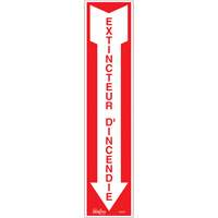 "Extincteur d'incendie" Sign, 4" x 18", Vinyl, French with Pictogram St. Lawrence Industrial & Safety Supply