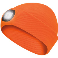 5675 Knit Toque with LED Headlight, Fleece Lining, One Size, High Visibility Orange St. Lawrence Industrial & Safety Supply