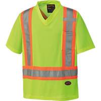 6989 Traffic Micro Mesh T-Shirt, X-Small, High Visibility Lime-Yellow St. Lawrence Industrial & Safety Supply