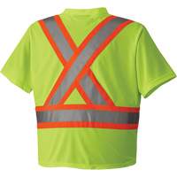 6989 Traffic Micro Mesh T-Shirt, X-Small, High Visibility Lime-Yellow St. Lawrence Industrial & Safety Supply