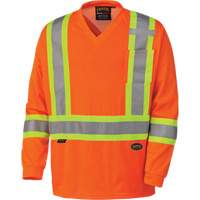 6984 Traffic Micro Mesh Long-Sleeved Safety Shirt, Small, High Visibility Orange St. Lawrence Industrial & Safety Supply