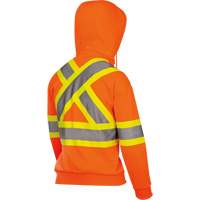 6924W Women's Fleece Hoodie with Zipper, Polyester, X-Small, High Visibility Orange St. Lawrence Industrial & Safety Supply