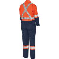 5514BB 2-Tone Safety Coveralls with Zipper Closure, 36, High Visibility Orange/Navy Blue St. Lawrence Industrial & Safety Supply