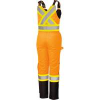 5040BBW Women's High-Visibility Waterproof Safety Overalls, Polyester, X-Small, Black/High Visibility Orange St. Lawrence Industrial & Safety Supply
