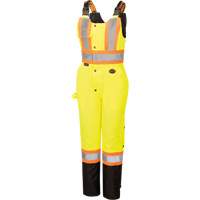 5041BBW Women's High-Visibility Waterproof Safety Overalls, Polyester, X-Small, Black/High Visibility Lime-Yellow St. Lawrence Industrial & Safety Supply