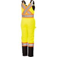 5041BBW Women's High-Visibility Waterproof Safety Overalls, Polyester, X-Small, Black/High Visibility Lime-Yellow St. Lawrence Industrial & Safety Supply