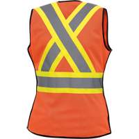 486 Women's High-Visibility Safety Tear-Away Vest, High Visibility Orange, X-Small, Polyester St. Lawrence Industrial & Safety Supply