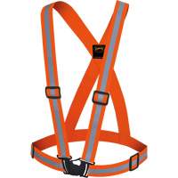 5496 High-Visibility Safety Sash, High Visibility Orange, Silver Reflective Colour, One Size St. Lawrence Industrial & Safety Supply