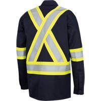 7742SF Chemise de s&eacute;curit&eacute; haute visibilit&eacute; r&eacute;sistant aux arcs &eacute;lectriques 88/12 FR-Tech, Petit, Bleu marin St. Lawrence Industrial & Safety Supply