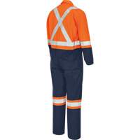 7702BBT FR-Tech&reg; 2-Tone Safety Coverall, Size 40 (Tall), Navy Blue/Orange, 10 cal/cm² St. Lawrence Industrial & Safety Supply