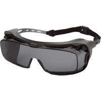 Lunettes &agrave; coques de s&eacute;curit&eacute; Cappture Plus, Lentille Gris, Antibu&eacute;e, Ventilation Ferm&eacute; St. Lawrence Industrial & Safety Supply