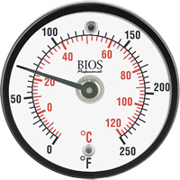 Thermom&egrave;tre de surface magn&eacute;tique, Sans contact, Analogique, 0-250°F (-20-120°C) St. Lawrence Industrial & Safety Supply