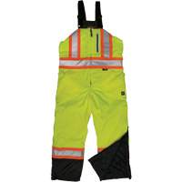 Ripstop Insulated Safety Bib Overall, Polyester, X-Small, High Visibility Lime-Yellow St. Lawrence Industrial & Safety Supply