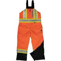 Ripstop Insulated Safety Bib Overall, Polyester, X-Small, High Visibility Orange St. Lawrence Industrial & Safety Supply