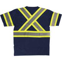 Short Sleeve Safety T-Shirt, Cotton, X-Small, Navy Blue St. Lawrence Industrial & Safety Supply