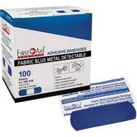 Bandages, Rectangulaire/carr&eacute;e, 3", Tissu d&eacute;tectable, St&eacute;rile St. Lawrence Industrial & Safety Supply