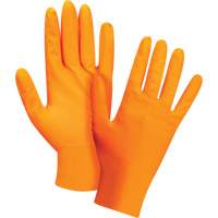 Gants d'examen de poids lourd &agrave; prise tactile, T-Grand, Nitrile, 8 mils, Sans poudre, Orange, Classe 2 St. Lawrence Industrial & Safety Supply