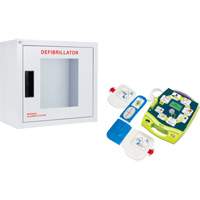 Ensemble armoire murale et d&eacute;fibrillateur AED Plus, Semi-automatique, Anglais, Classe 4 St. Lawrence Industrial & Safety Supply