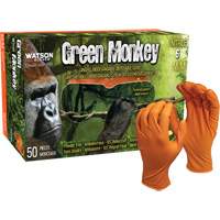 Gants jetables GreenMonkey, Petit, Nitrile, 6 mils, Sans poudre, Orange St. Lawrence Industrial & Safety Supply