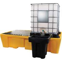 Double palette de d&eacute;versements IBC, Capacit&eacute; de d&eacute;versement 317 gal. US, 89" x 57" x 23" St. Lawrence Industrial & Safety Supply