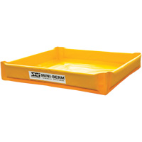 Yellow PVC Mini-Berm, 34 US gal. Capacity, 3' W x 3' L x 6" H St. Lawrence Industrial & Safety Supply