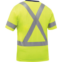 Bisley&reg; X-Back Short Sleeve Shirt, Poly-Cotton, Small, High Visibility Lime-Yellow St. Lawrence Industrial & Safety Supply