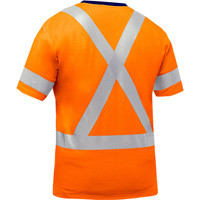 Bisley&reg; X-Back Short Sleeve Shirt, Poly-Cotton, Small, High Visibility Orange St. Lawrence Industrial & Safety Supply