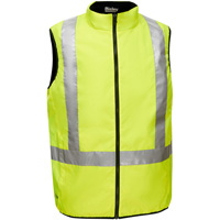 Bisley&reg; X-Back Reversible Puffer Vest, High Visibility Lime-Yellow, Small, Polyester St. Lawrence Industrial & Safety Supply