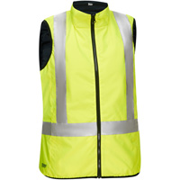 Bisley&reg; X-Back Women's Contoured Reversible Puffer Vest, High Visibility Lime-Yellow, Small, Polyester St. Lawrence Industrial & Safety Supply