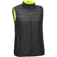 Bisley&reg; X-Back Women's Contoured Reversible Puffer Vest, High Visibility Lime-Yellow, Small, Polyester St. Lawrence Industrial & Safety Supply