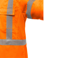 Bisley&reg; X-Back Long Sleeve Work Shirt with X-Airflow, Poly-Cotton, Small, High Visibility Orange St. Lawrence Industrial & Safety Supply