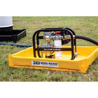 Yellow PVC Mini-Berm, 10 US gal. Capacity, 2' W x 2' L x 4" H St. Lawrence Industrial & Safety Supply