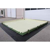 Easy-Riser Insta-Berm, 134 US gal. Capacity, 6' W x 6' L x 6" H, Hinge Bracket St. Lawrence Industrial & Safety Supply