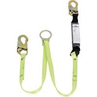 SA-5405-4 Shock Absorbing Lanyard, 4', Snap Hook Center, Snap Hook Leg Ends, Polyester St. Lawrence Industrial & Safety Supply