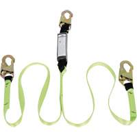 SA-54000-6 Shock Absorbing Lanyard, 6', Snap Hook Center, Snap Hook Leg Ends, Polyester St. Lawrence Industrial & Safety Supply