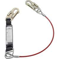 SA-5500-4 Shock Absorbing Lanyard, 4', Snap Hook Center, Snap Hook Leg Ends, Galvanized Steel St. Lawrence Industrial & Safety Supply